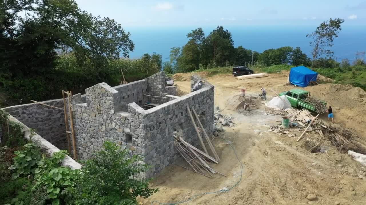   Stock Footage Village House Under Construction Live Wallpaper