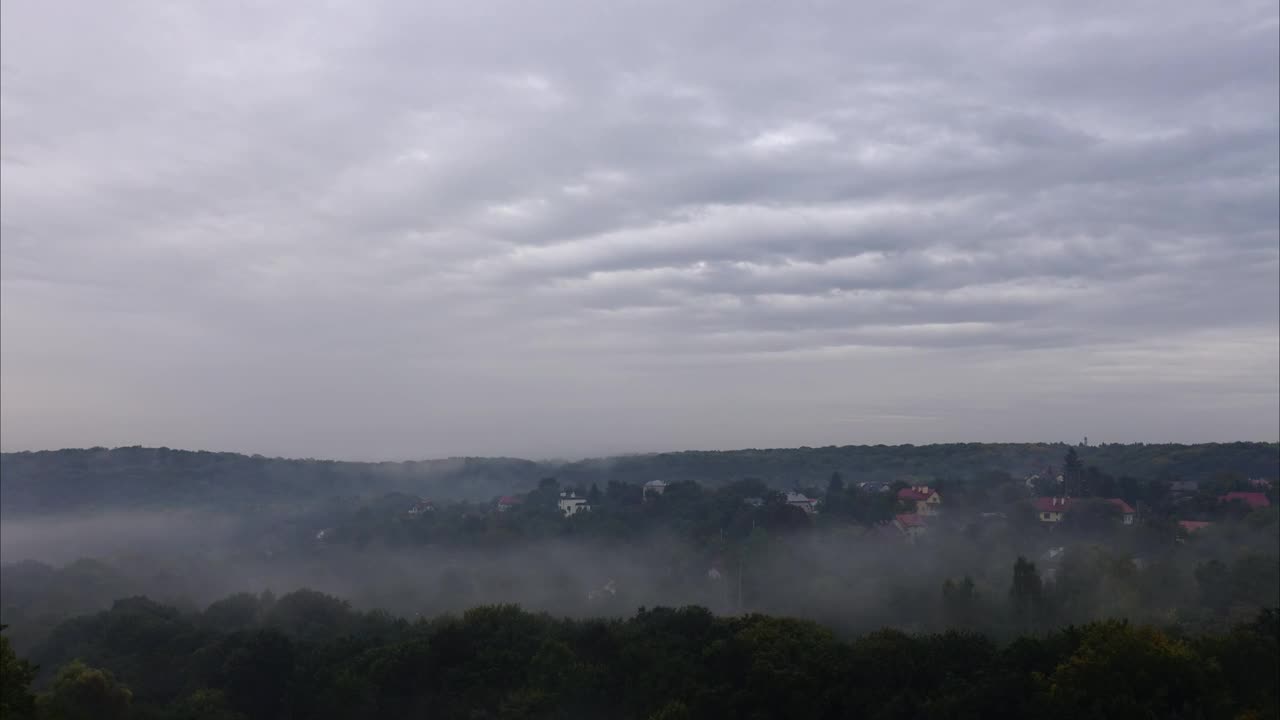   Stock Footage Village Fog In The Morning Live Wallpaper