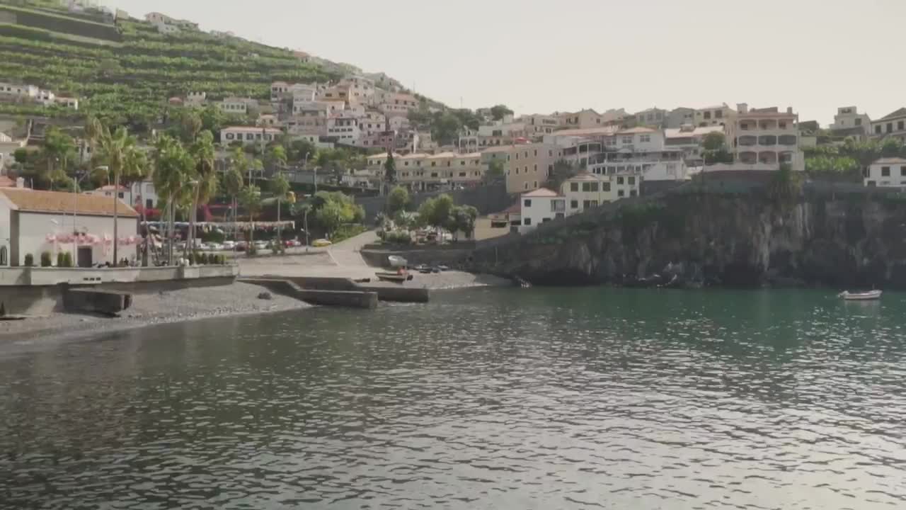   Stock Footage Village By The Sea Live Wallpaper