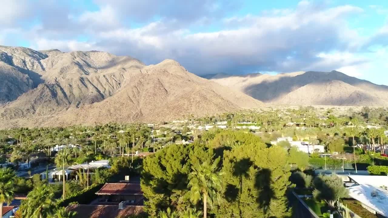   Stock Footage Village At The Foot Of A Great Mountain Range Live Wallpaper