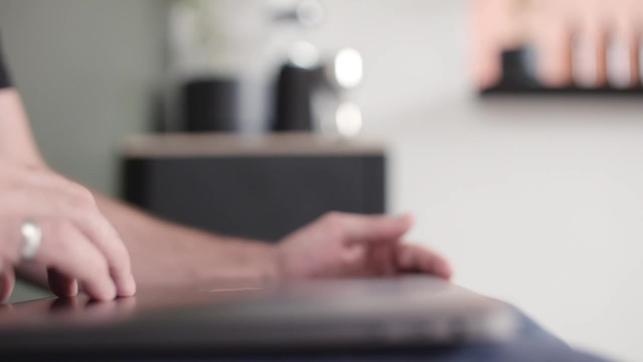   Stock Footage View Of Typing Hands On Laptop Live Wallpaper