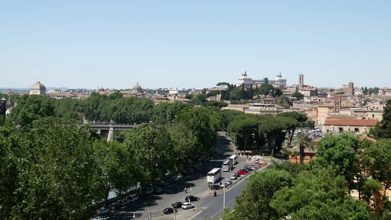   Stock Footage View Of A Street And The City Of Rome Live Wallpaper