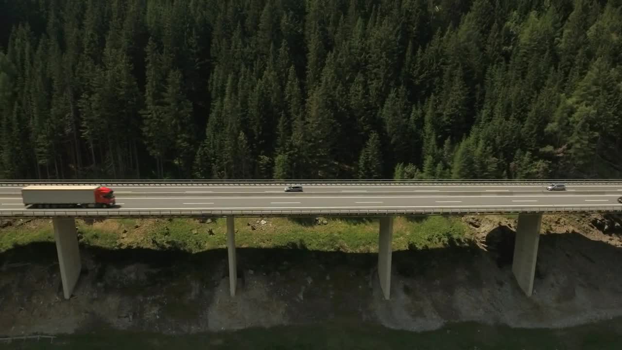   Stock Footage Vehicle Bridge In A Mountain Area Live Wallpaper