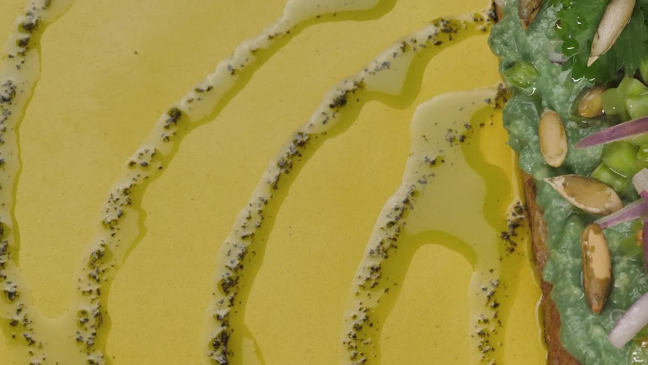   Stock Footage Vegan Food On A Decorated Plate Live Wallpaper