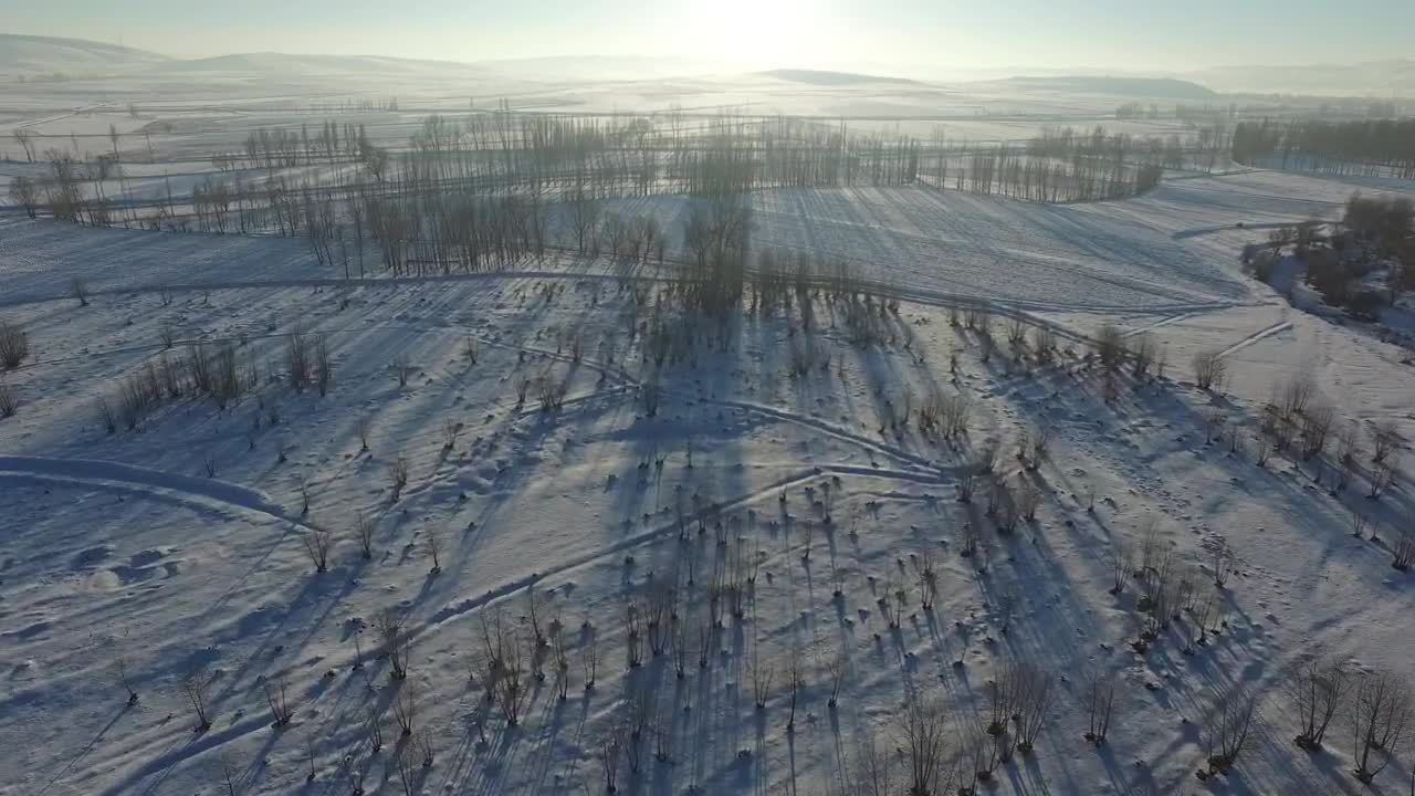   Stock Footage Vast Snowy Valley With Roads Live Wallpaper