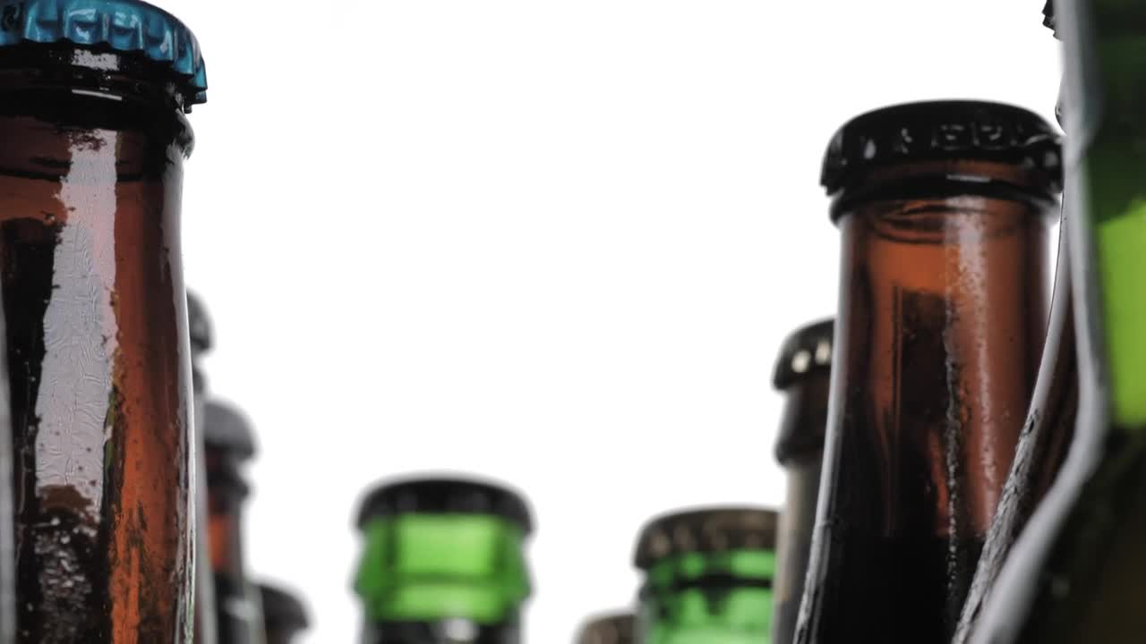   Stock Footage Various Glass Bottles Viewed In Detail Live Wallpaper