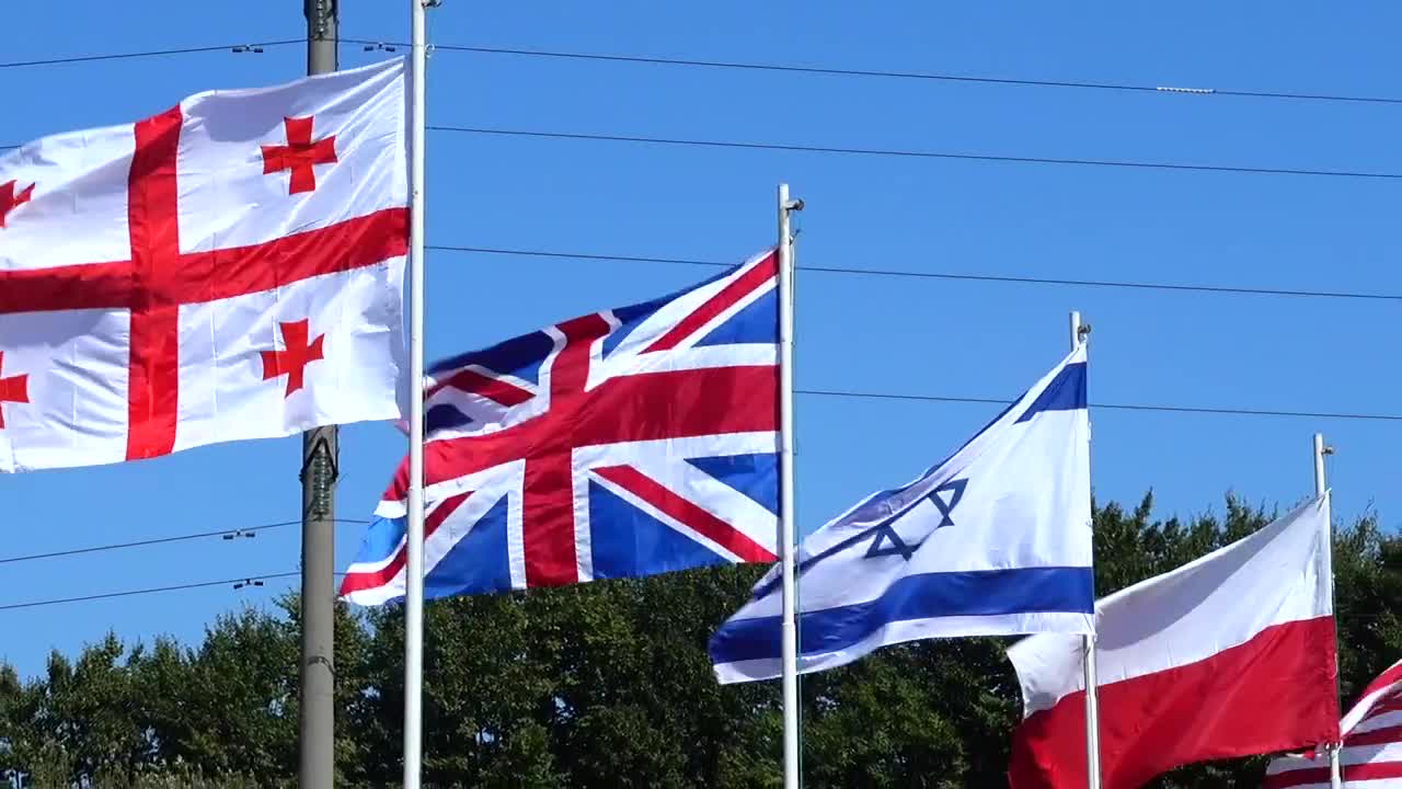   Stock Footage Various Flags In The Wind Live Wallpaper