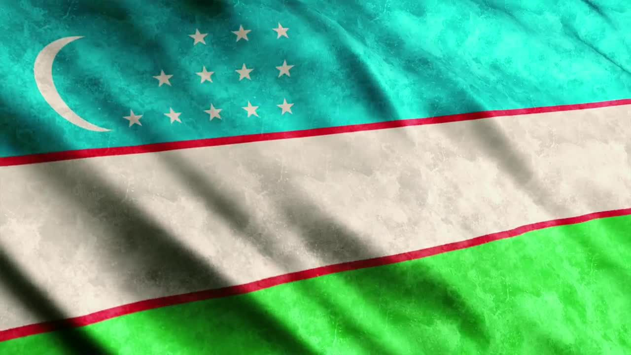   Stock Footage Uzbekistan Flag Asian Continent Live Wallpaper