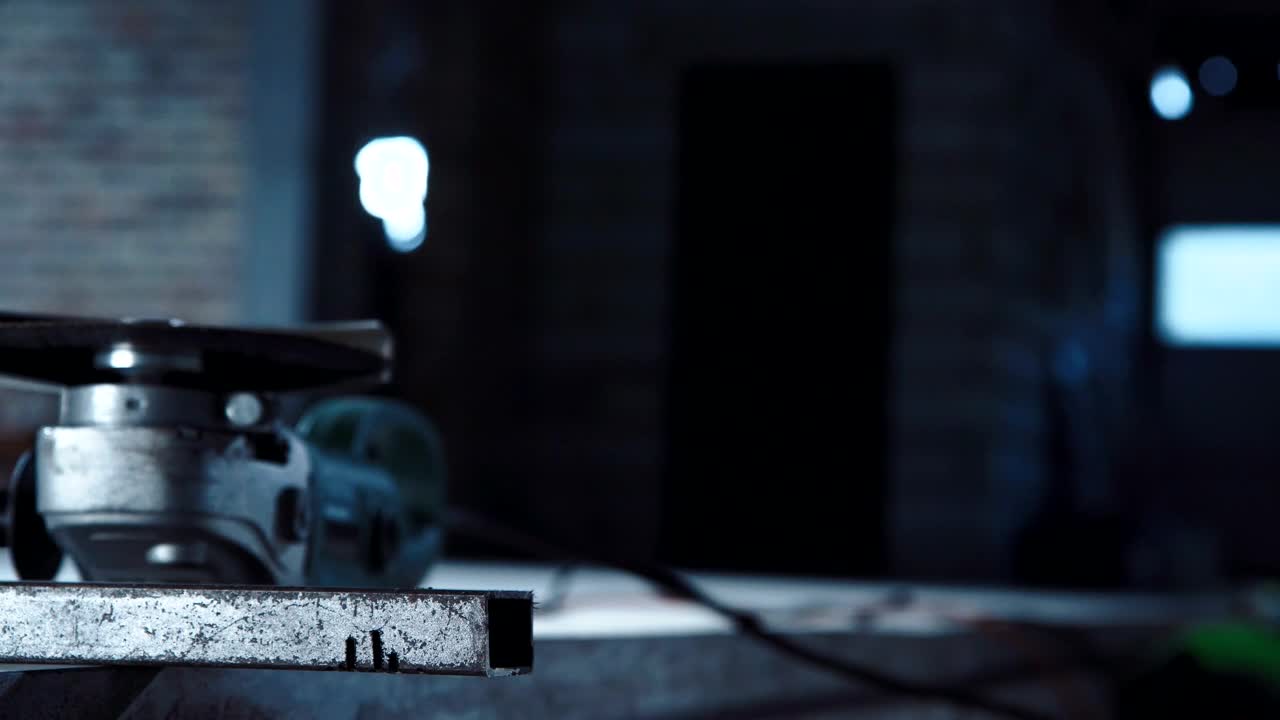   Stock Footage Using Cutting Tool On Metal Creating Sparks Live Wallpaper