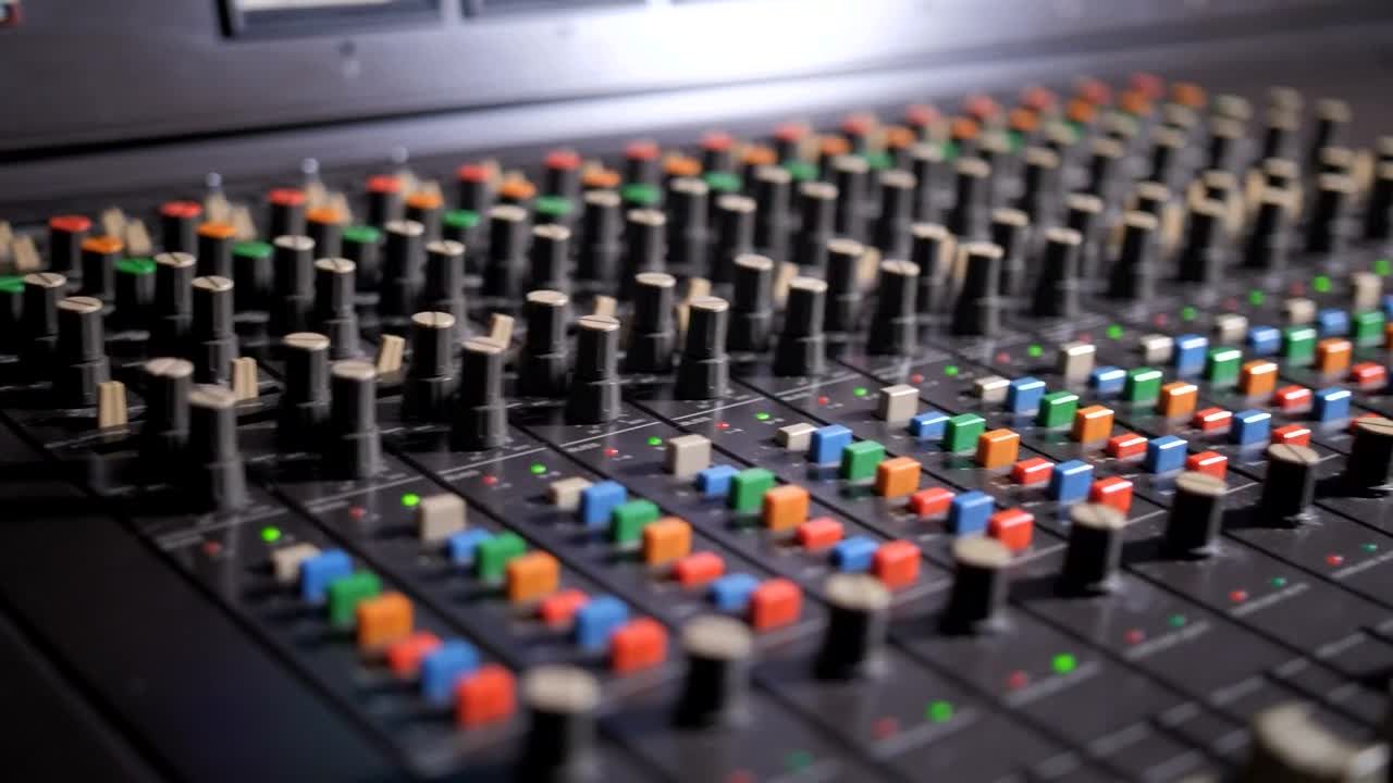   Stock Footage Using A Mixing Console Live Wallpaper