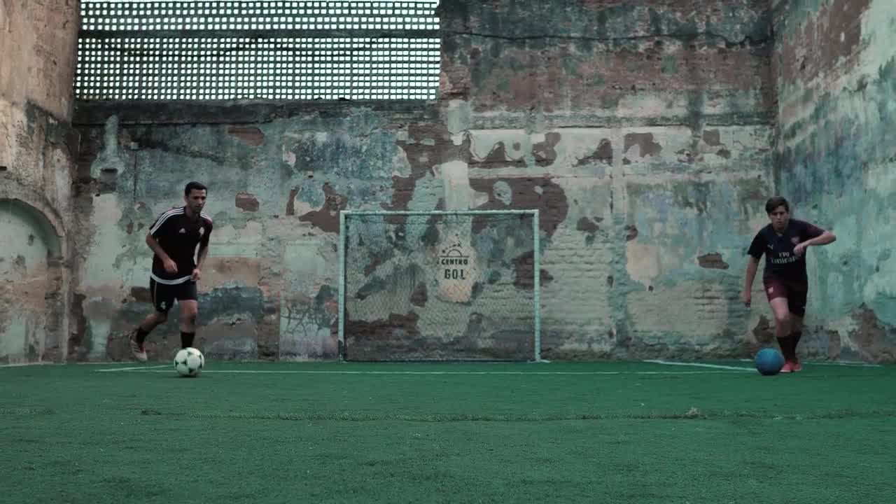   Stock Footage Urban Soccer Players Dribbling The Ball Live Wallpaper