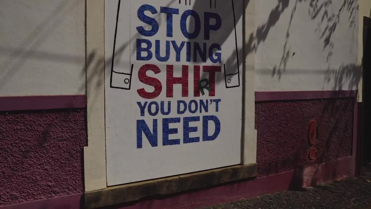   Stock Footage Urban Art In Tourist Town Live Wallpaper