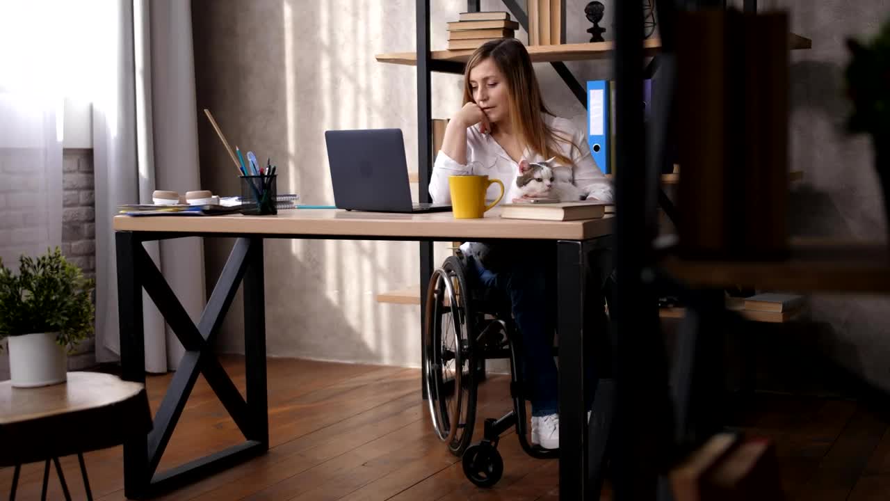   Stock Footage Upset Woman Working From Home Live Wallpaper