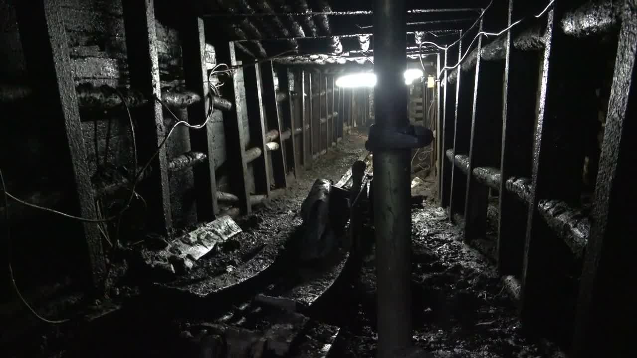   Stock Footage Underground Dark Tunnel With A Light On Live Wallpaper