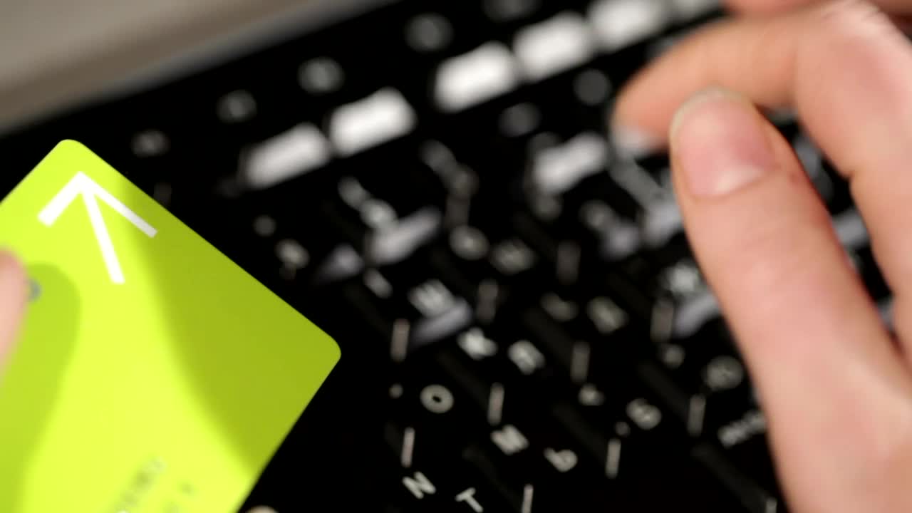   Stock Footage Typing A Credit Card Number Live Wallpaper
