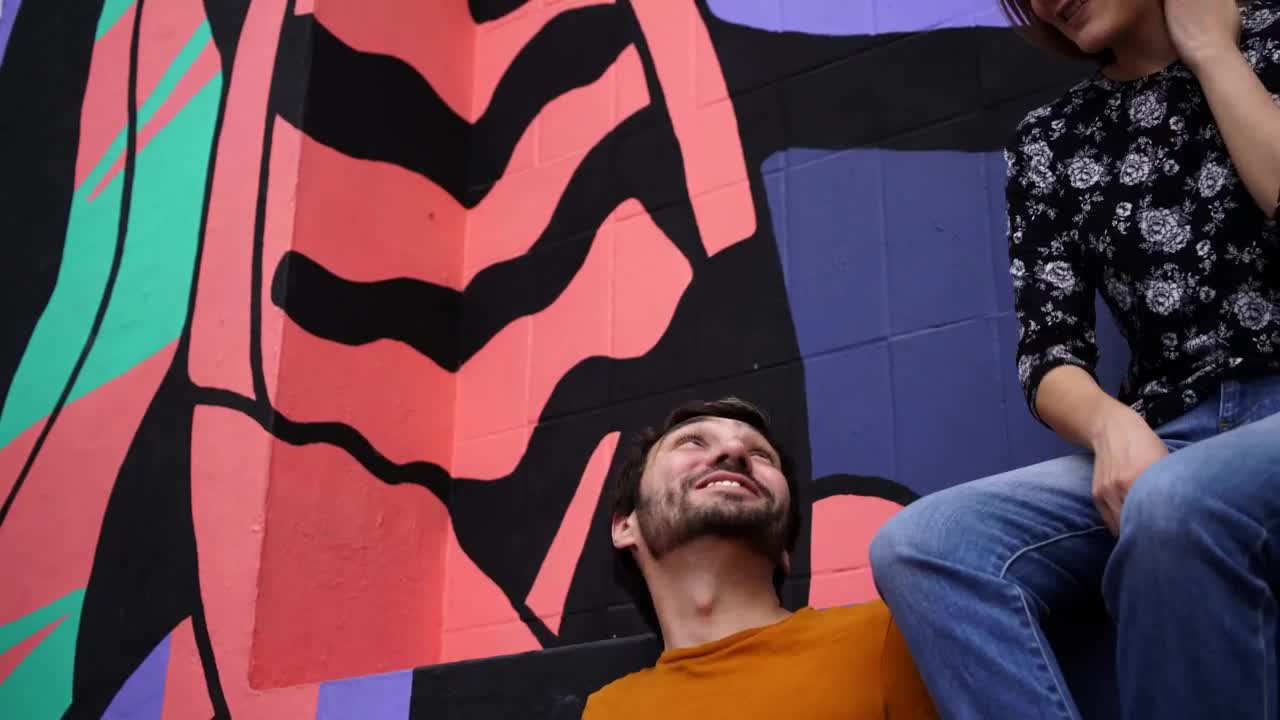   Stock Footage Two Young People Taking Selfies Live Wallpaper