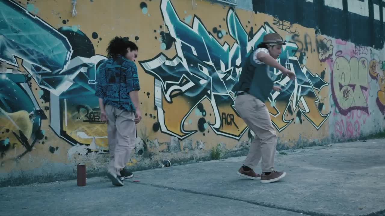   Stock Footage Two Young Men In A Dance Duel Live Wallpaper