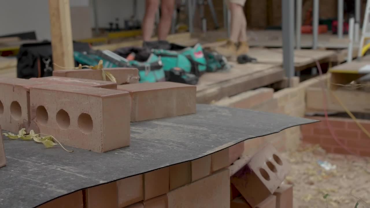   Stock Footage Two Workers At A Construction Site Live Wallpaper
