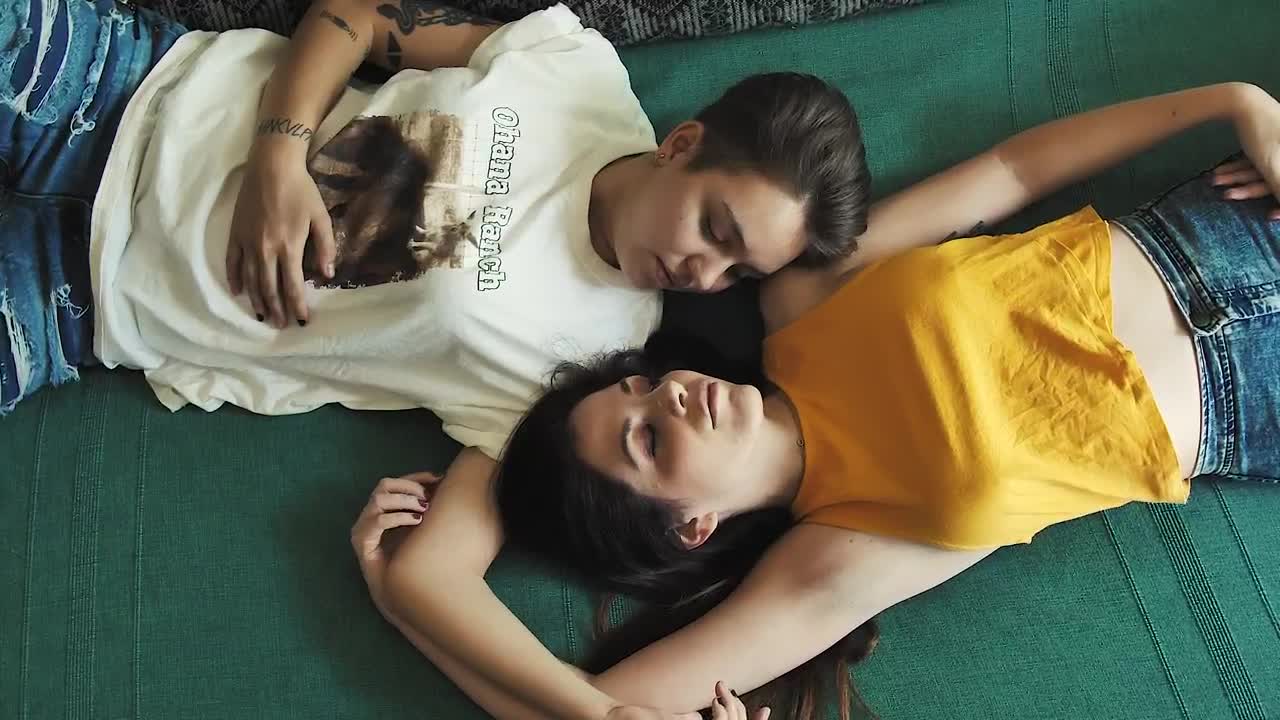   Stock Footage Two Women Laying Together Live Wallpaper