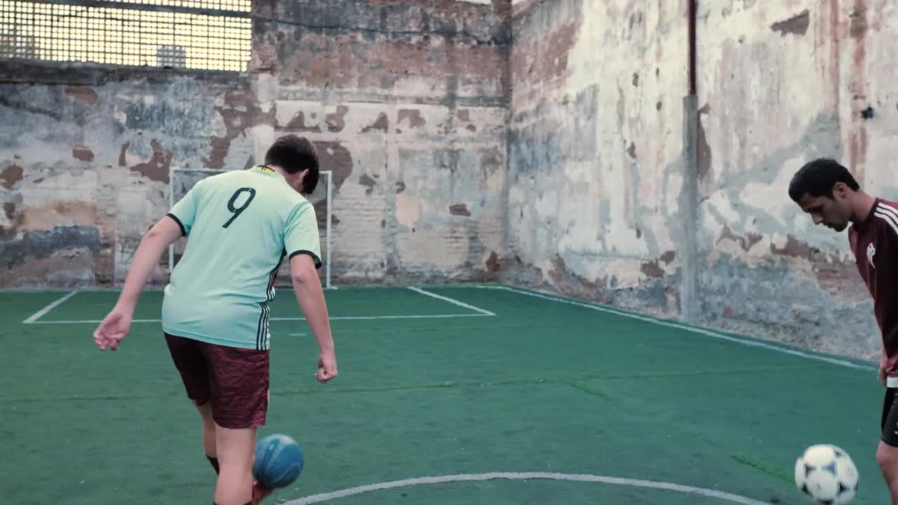   Stock Footage Two Soccer Players Juggling The Ball Live Wallpaper