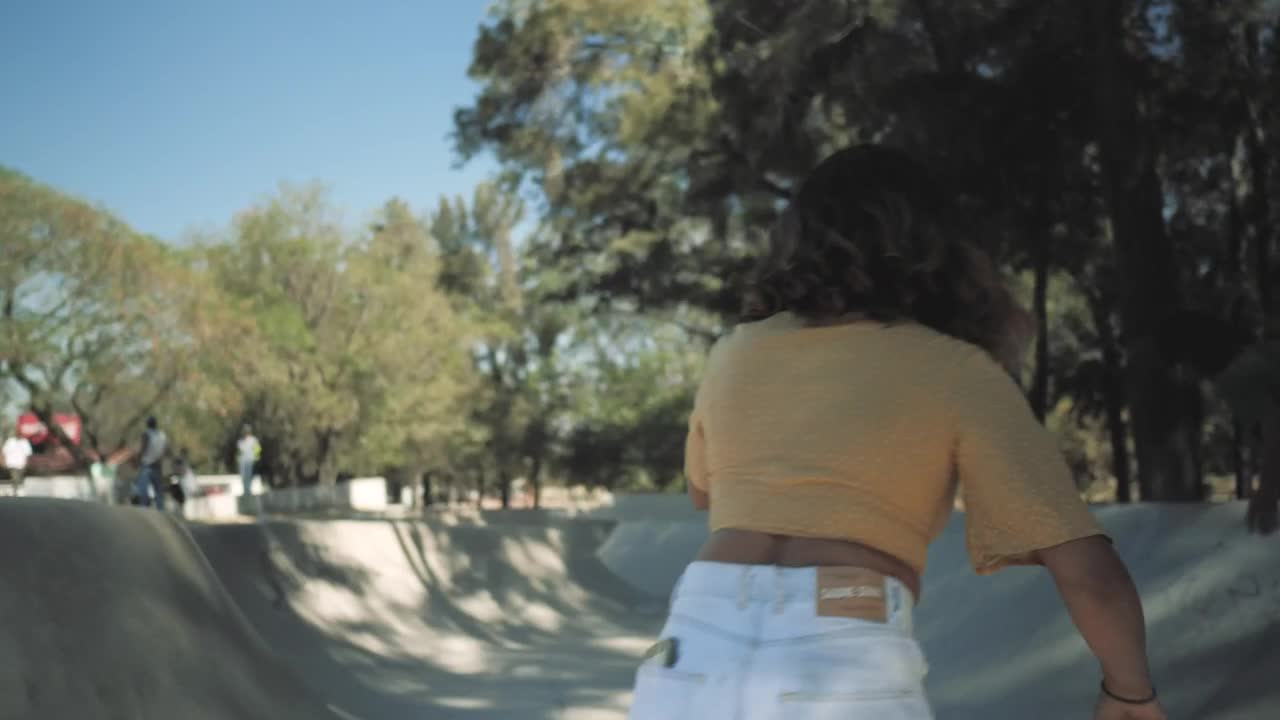   Stock Footage Two People At A Skate Park Live Wallpaper