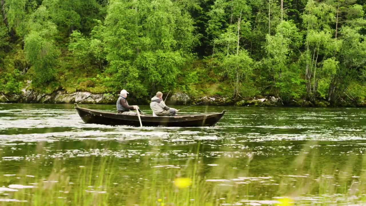   Stock Footage Two Men Fishing Live Wallpaper