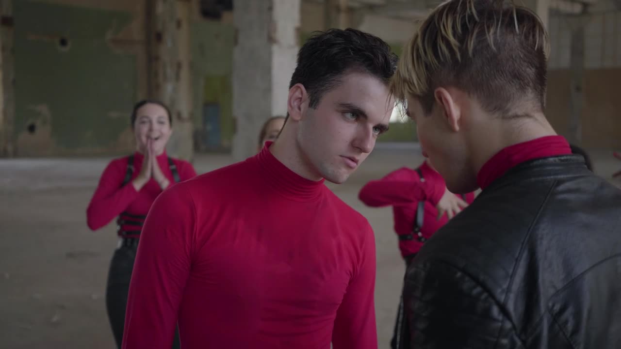   Stock Footage Two Men Face Off In Dance Battle In Abandoned Building Live Wallpaper