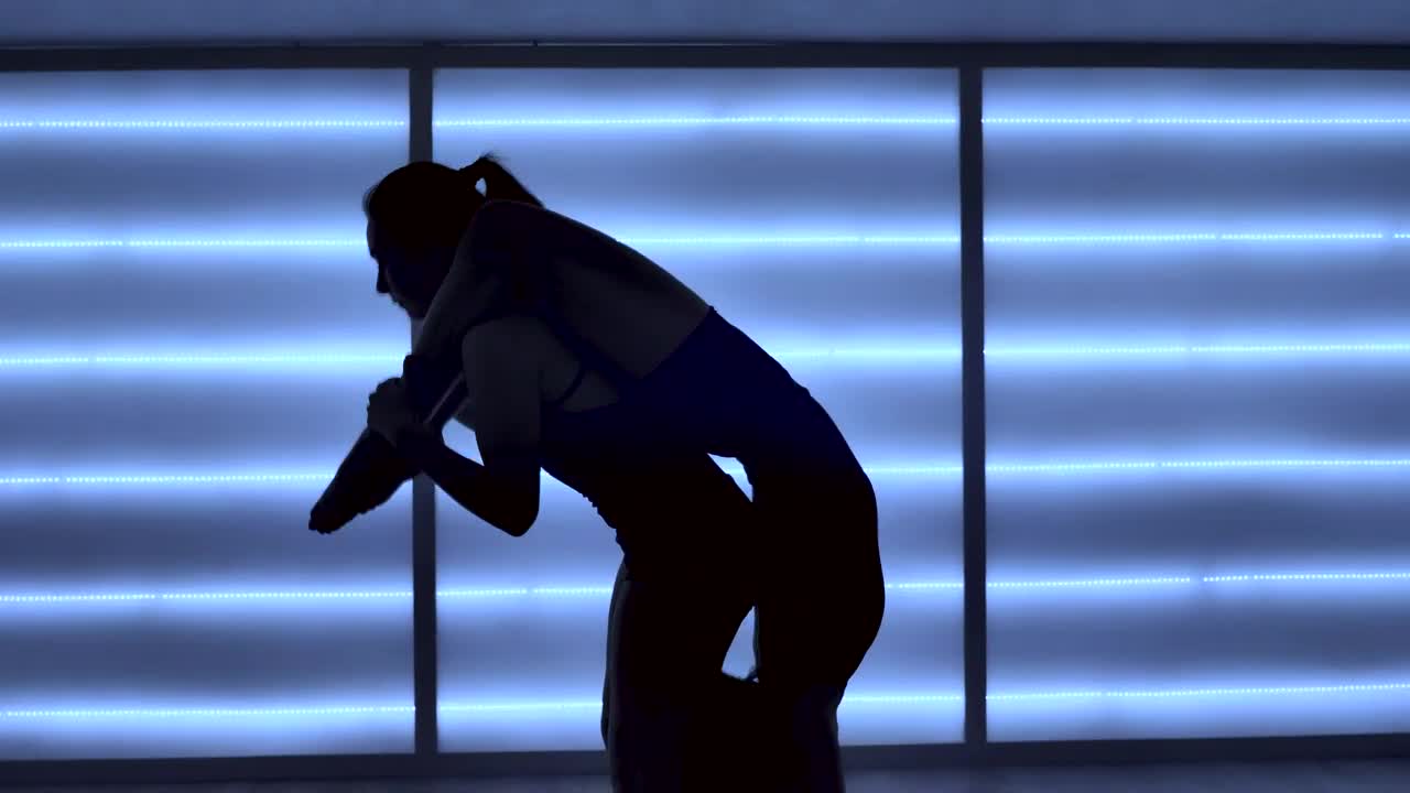   Stock Footage Two Dancers Back To Back Live Wallpaper