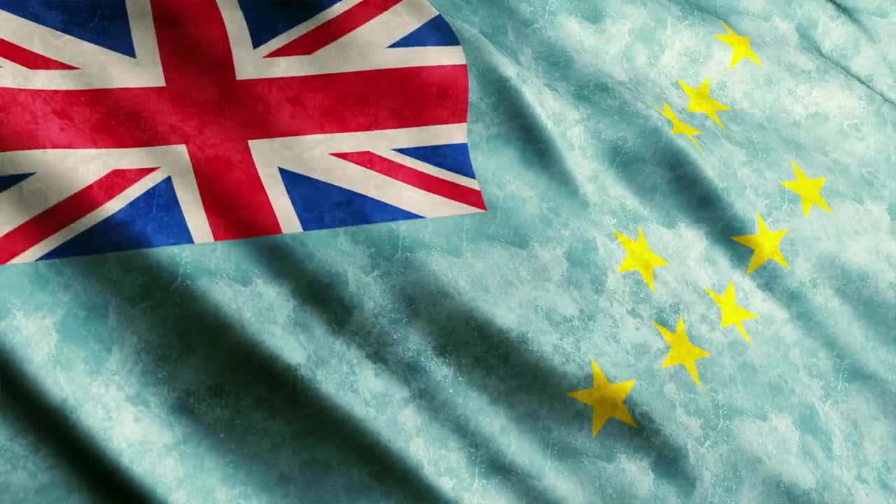   Stock Footage Tuvalu International Flag Live Wallpaper