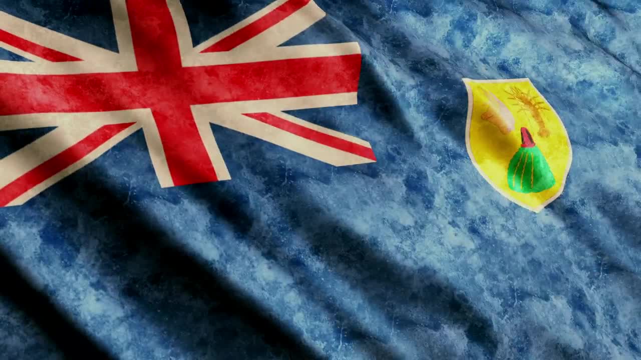   Stock Footage Turks And Caicos Islands Waving D Flag Live Wallpaper