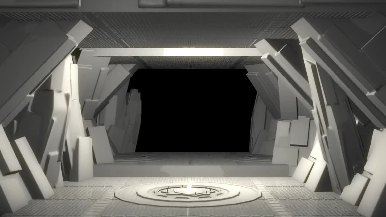   Stock Footage Tunnel Of A Spaceship With Abstract Walls Live Wallpaper