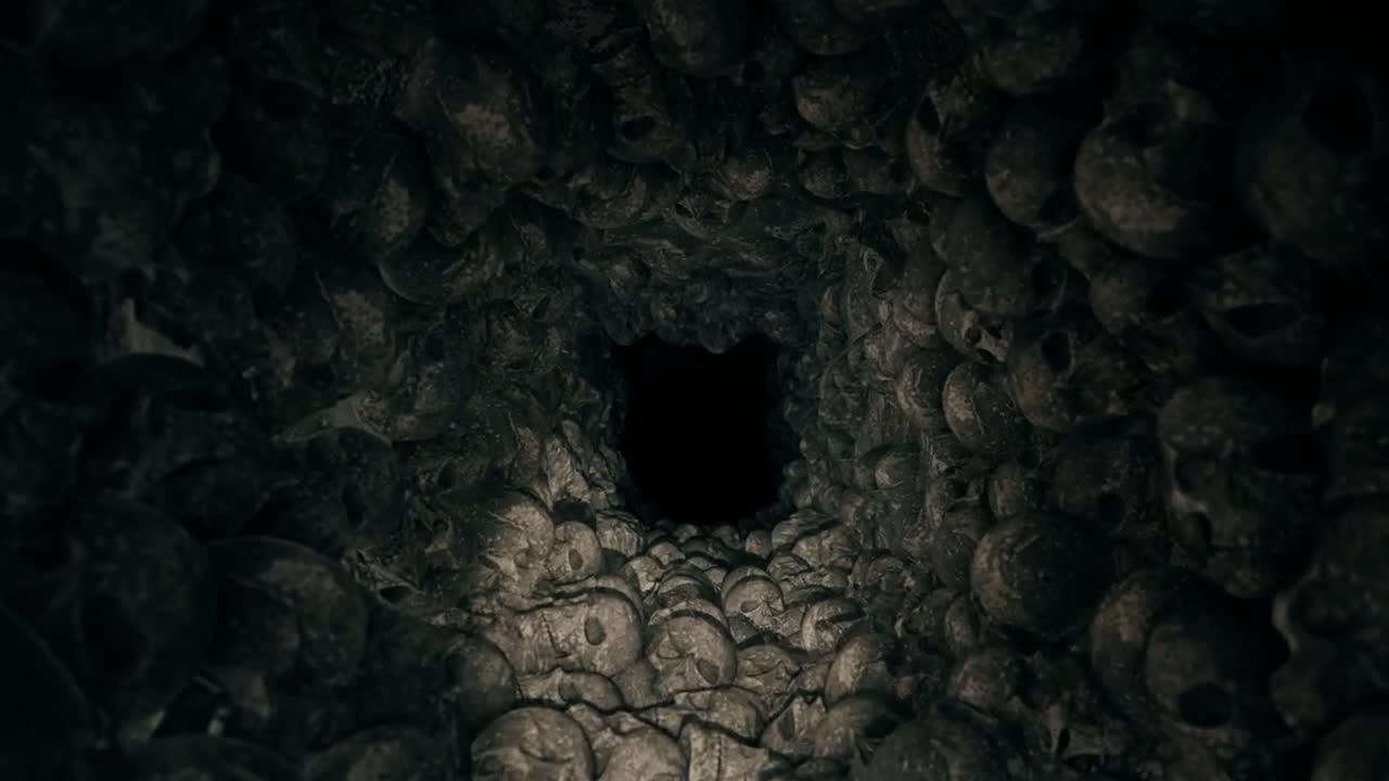  Stock Footage Tunnel Full Of Skulls Live Wallpaper