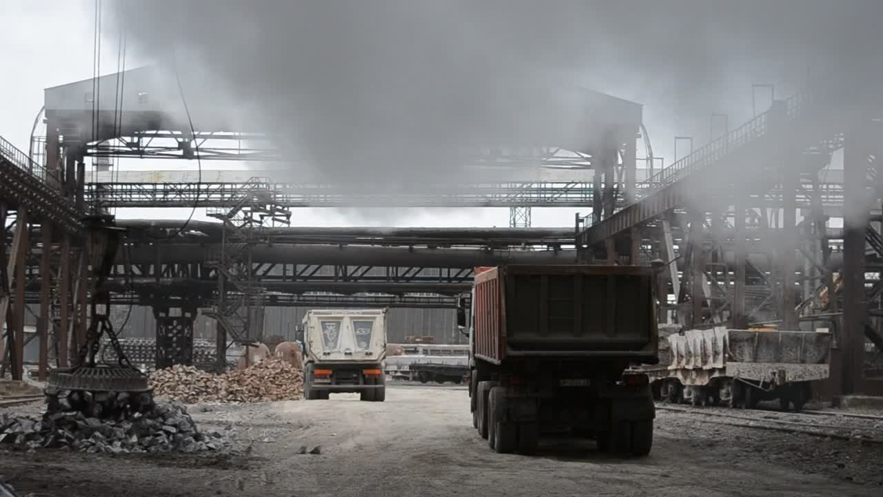   Stock Footage Trucks In A Steel Factory Live Wallpaper