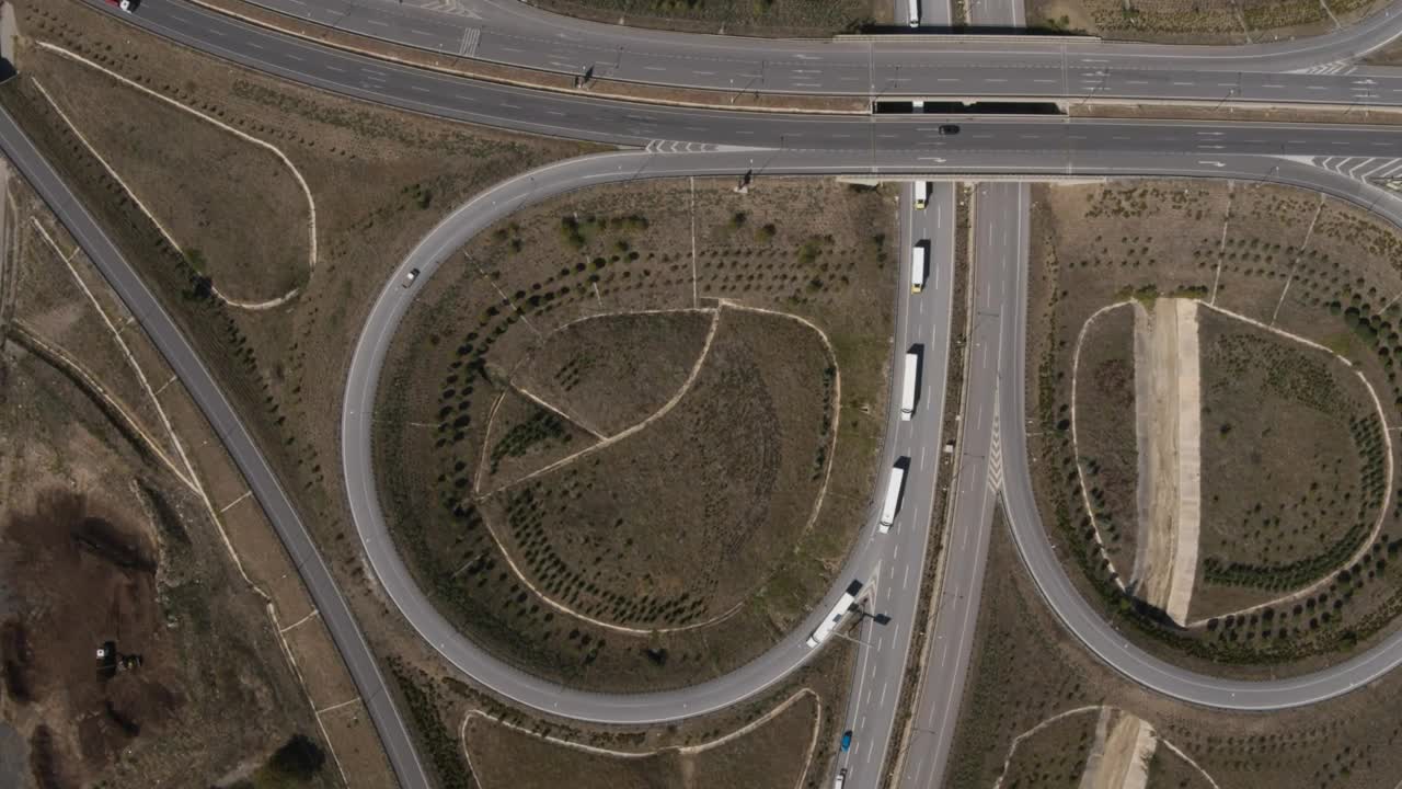   Stock Footage Trucks Driving Towards A Highway Live Wallpaper