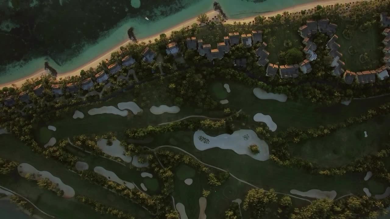   Stock Footage Tropical Island With Houses Along The Coast Live Wallpaper