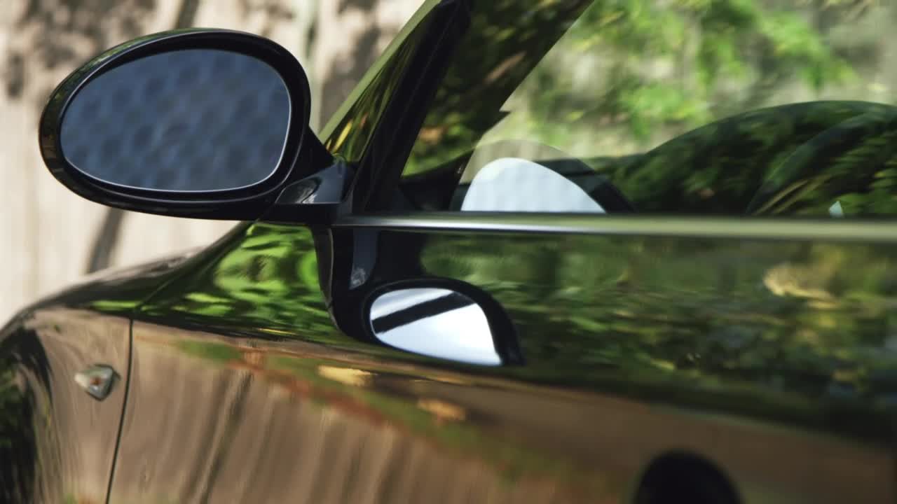   Stock Footage Trees Reflecting On A Parked Car Live Wallpaper