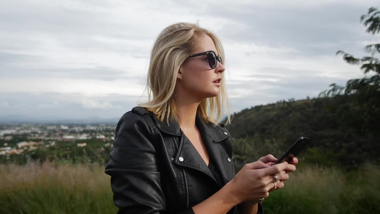 Stock Footage Woman Texting On Her Smartphone Live Wallpaper Free