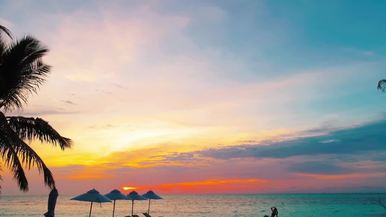 Stock Footage Woman Resting At The Edge Of A Pool At Dusk Live Wallpaper Free