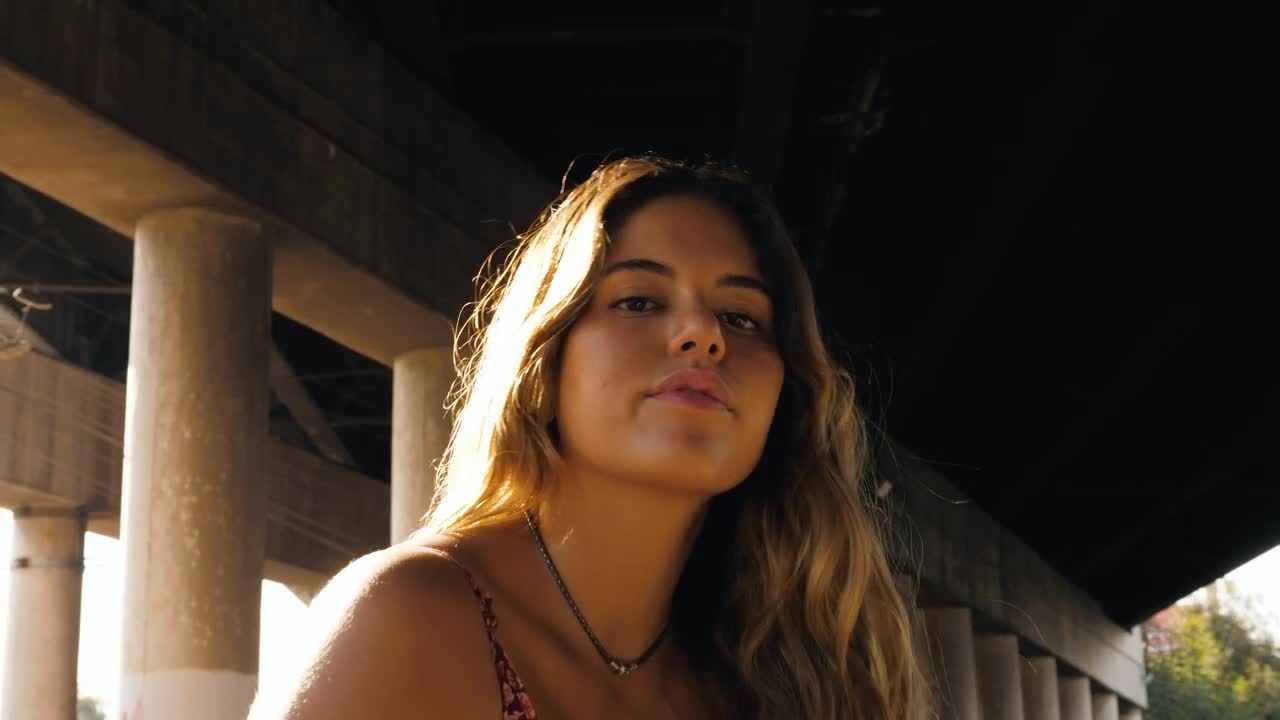 Stock Footage Woman Under A Bridge Live Wallpaper Free