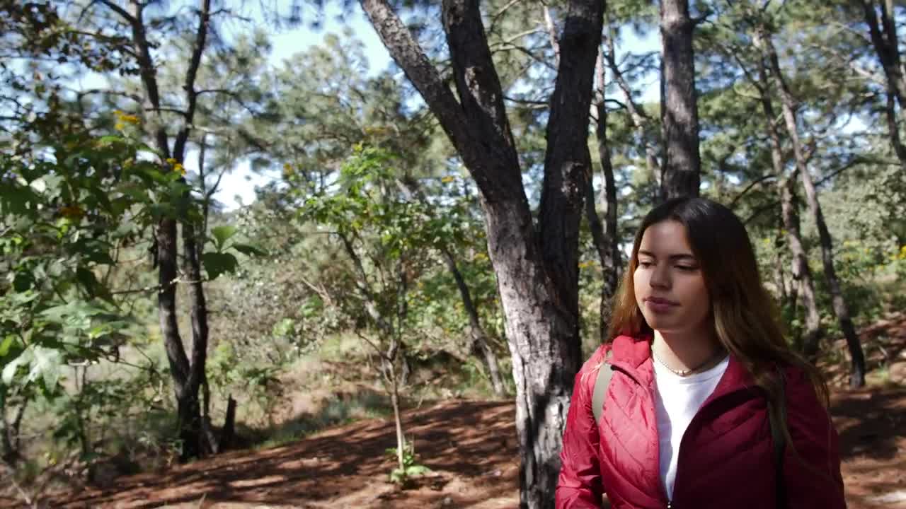 Stock Footage Woman Drinking Water In The Forest Live Wallpaper Free