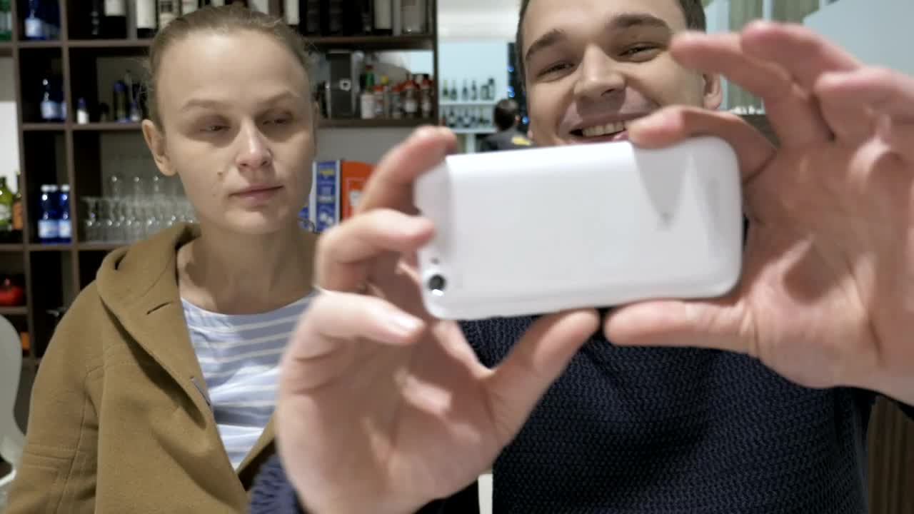 Stock Footage Young Couple Taking A Photo Together Live Wallpaper Free