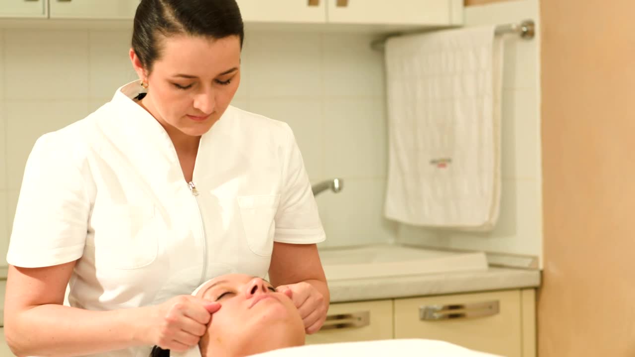 Stock Footage Woman Having A Face Massage At A Spa Live Wallpaper Free