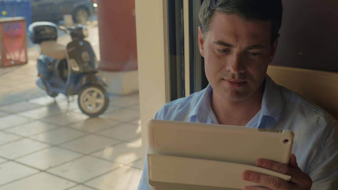 Stock Footage Working From A Small Town Cafe Live Wallpaper Free