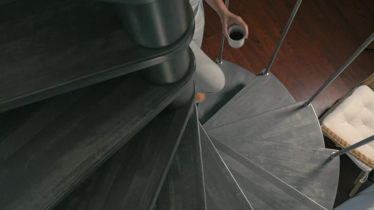 Stock Footage Woman Resting On The Stairs With Her Phone Live Wallpaper Free