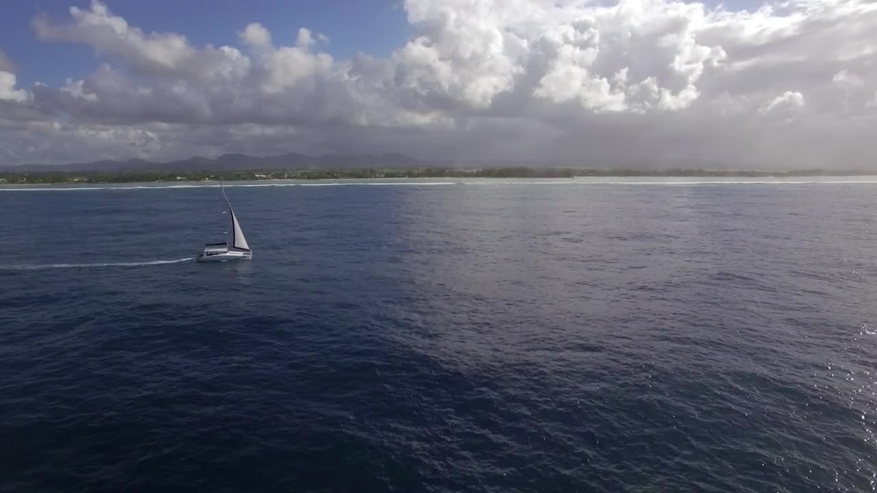 Stock Footage Yacht Sailing As A Storm Rolls In Live Wallpaper Free