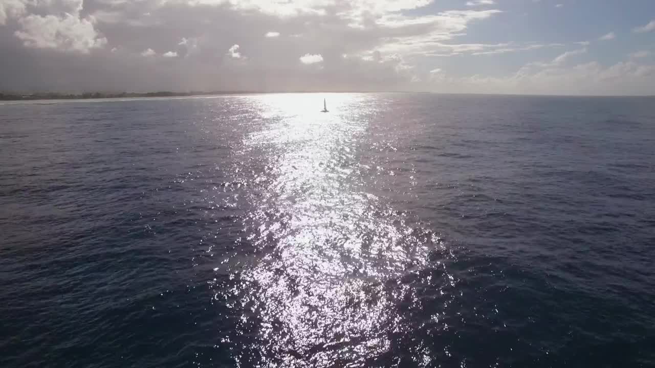 Stock Footage Yacht Sailing Through Golden Ripples Live Wallpaper Free