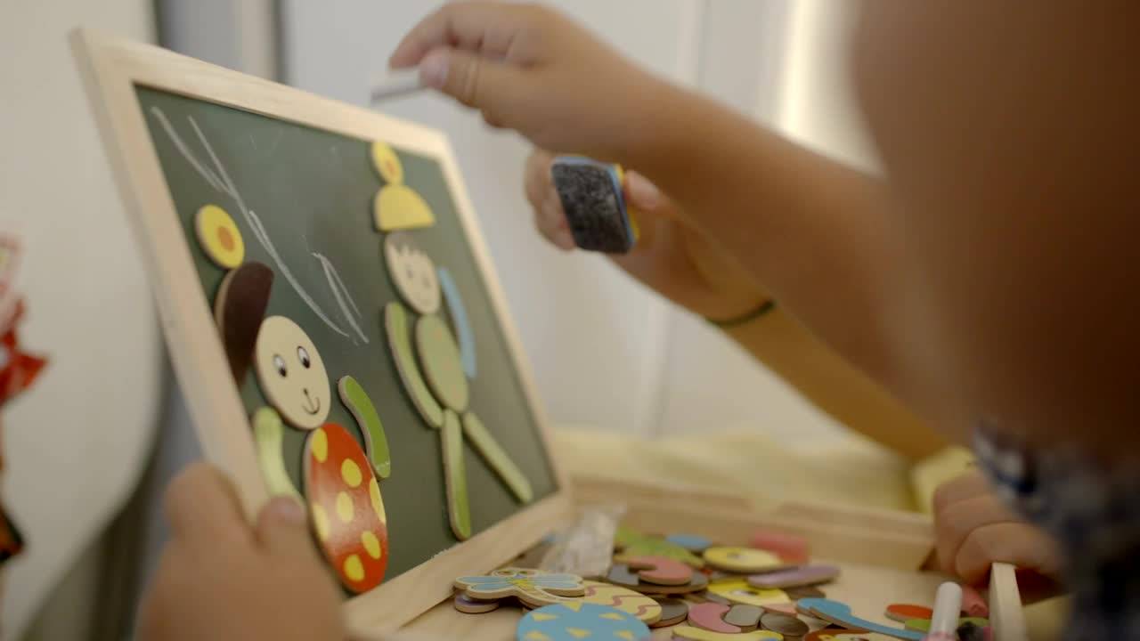 Stock Footage Young Child Drawing With Chalk Live Wallpaper Free