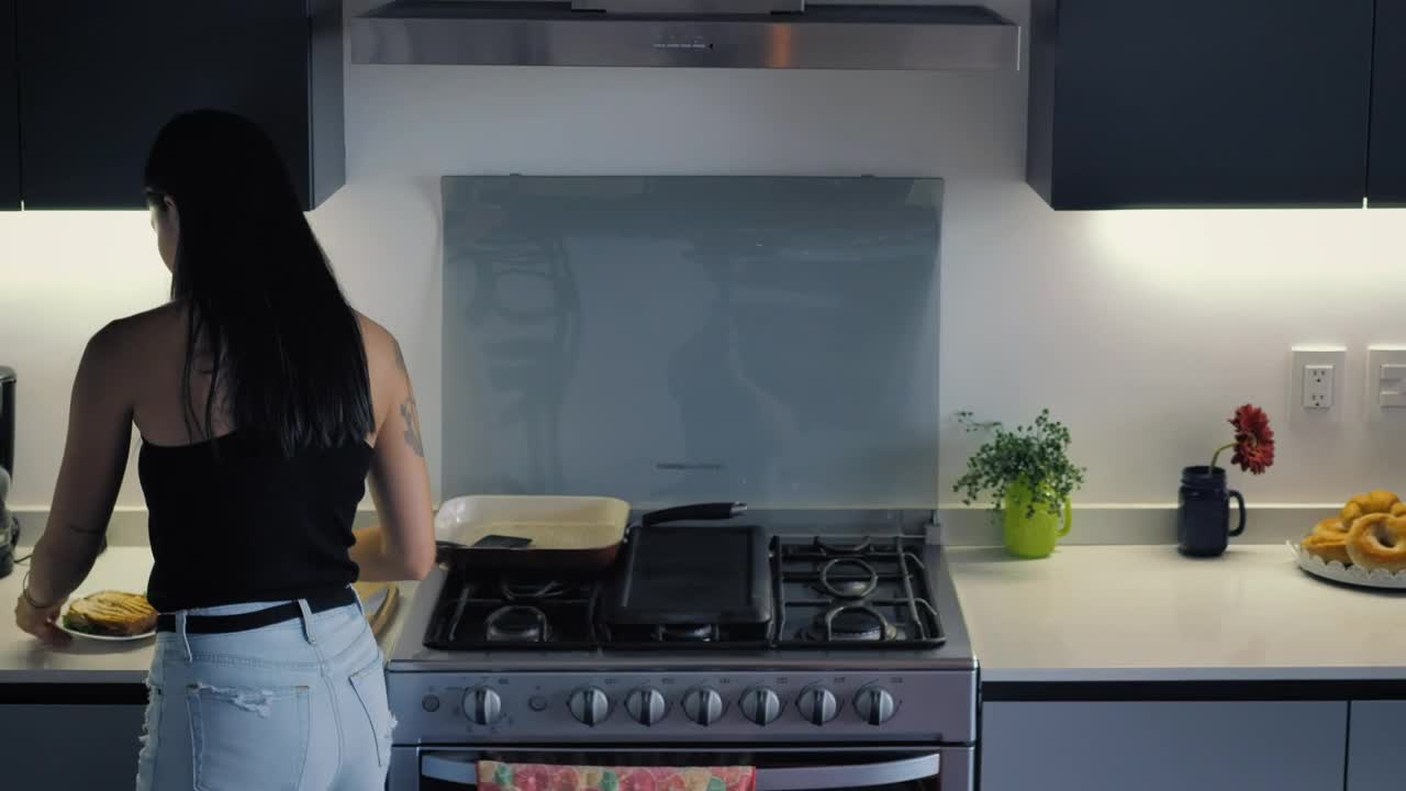 Stock Footage Young Woman Sitting Down To Eat A Sandwich Live Wallpaper Free