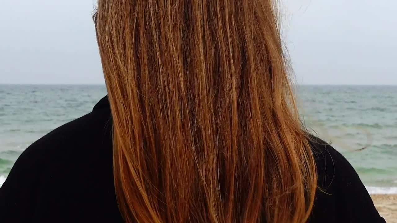 Stock Footage Woman Standing Alone At The Shoreline Live Wallpaper Free