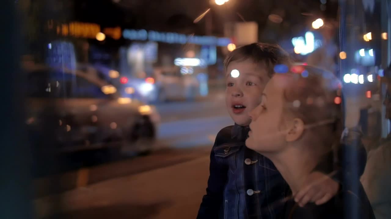 Stock Footage Young Boy Pointing At City Lights Live Wallpaper Free